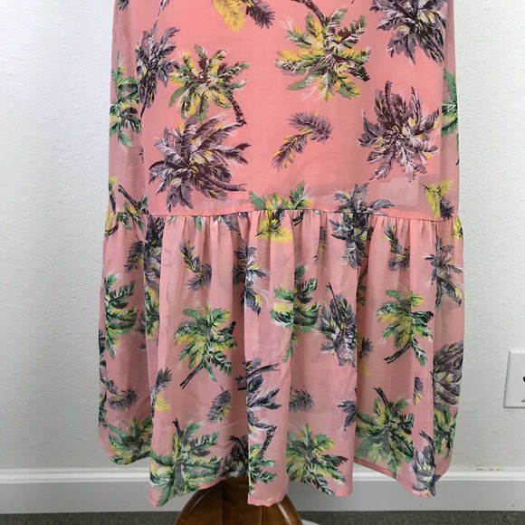 Line + Dot Ruffled Riza Palm Tree Midi Tank Dress - Picture 7 of 12